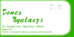 denes nyulaszi business card