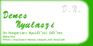 denes nyulaszi business card